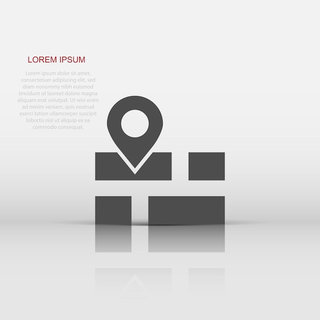 Map pin icon in flat style gps navigation vector illustration on white isolated background locate position business concept