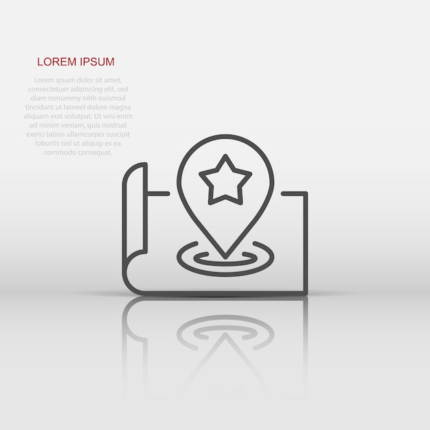 Map pin icon in flat style gps navigation vector illustration on white isolated background locate position business concept