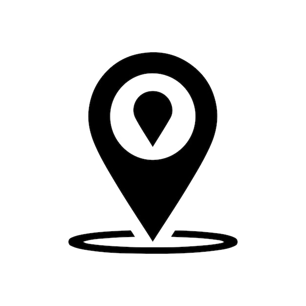 ベクトル 地図のピンプレイスマーカー 白い背景のベクトルアイコンのデザイン