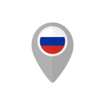 Flag, map, pin, russia icon - Download on Iconfinder