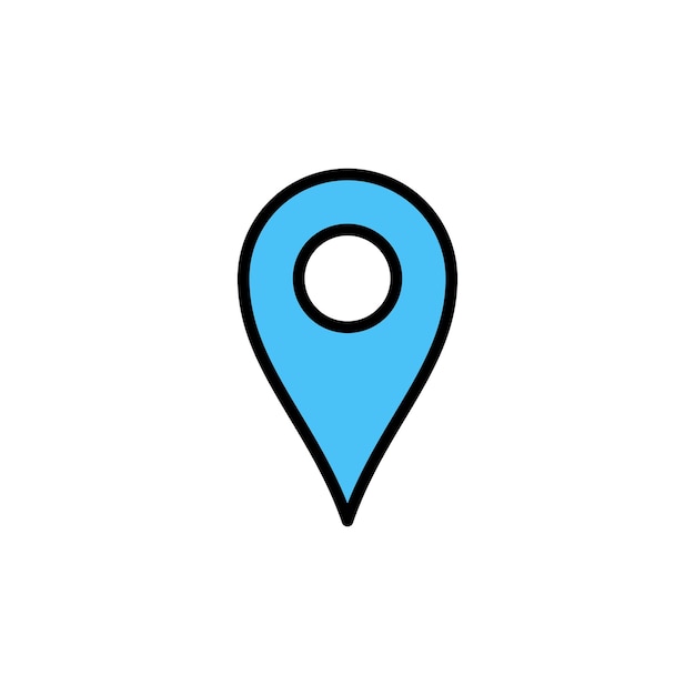 Map Point Location Icon Vector Template