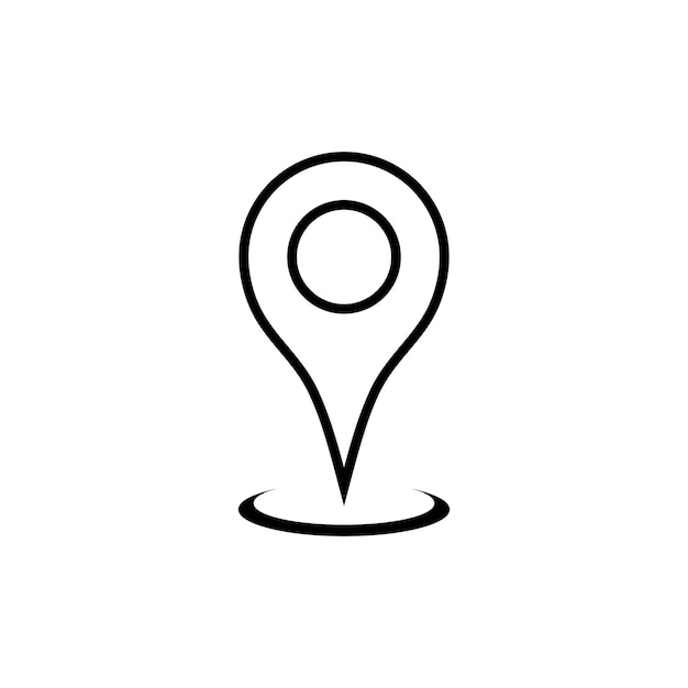 Map Point Location Icon Vector Template