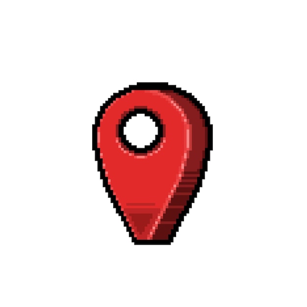 map point in pixel art style