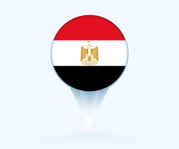 エジプトの旗の地図ポインター