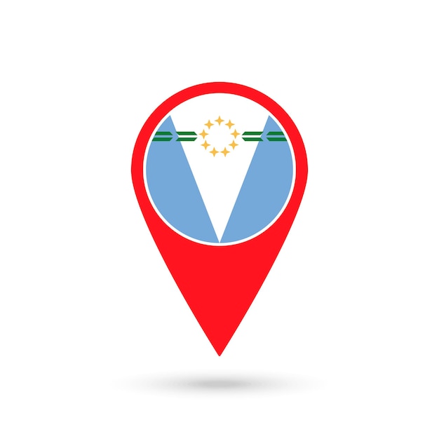 Map pointer with Formosa Flag Vector illustration