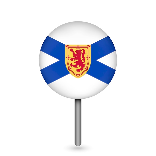 Map pointer with province Nova Scotia Vector illustration