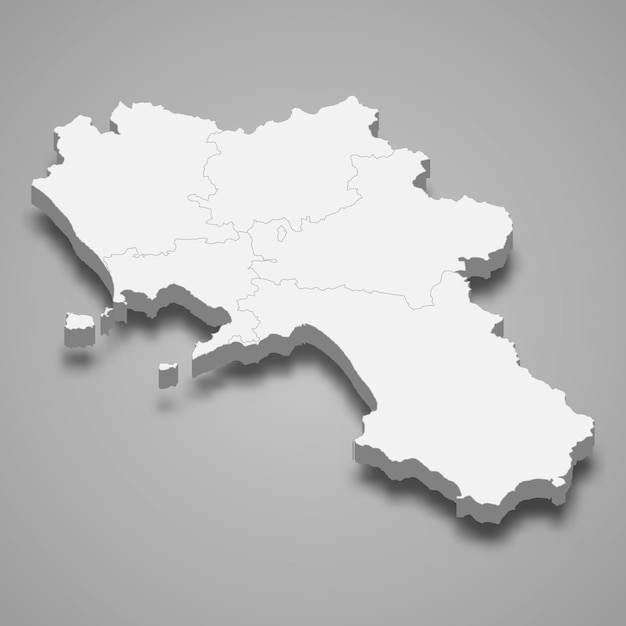 イタリアの地図地域