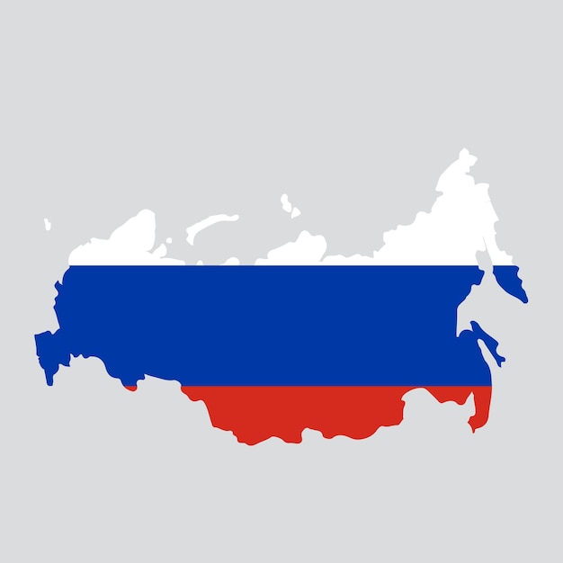 Map of Russia Russian flag Line of Russia