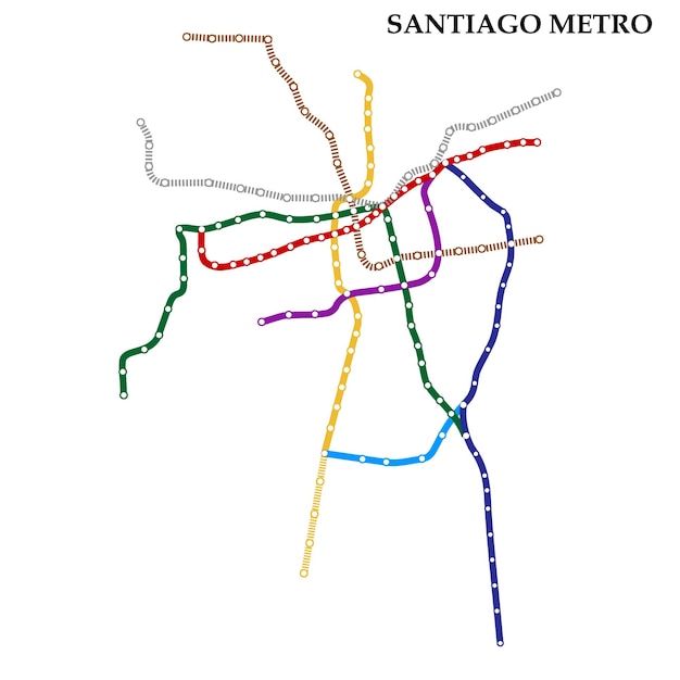 Mappa della metropolitana di santiago