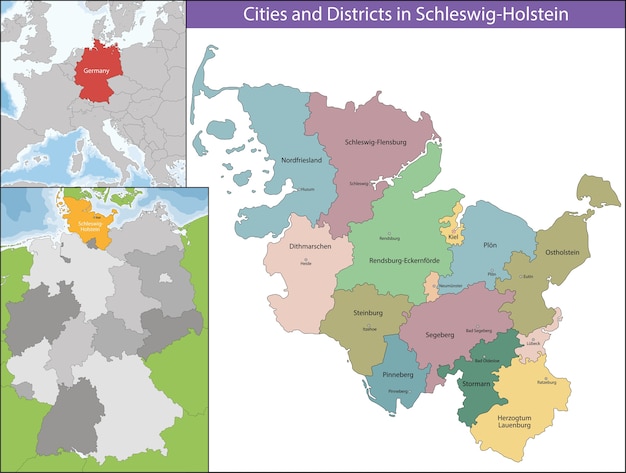 Mappa di schleswig-holstein