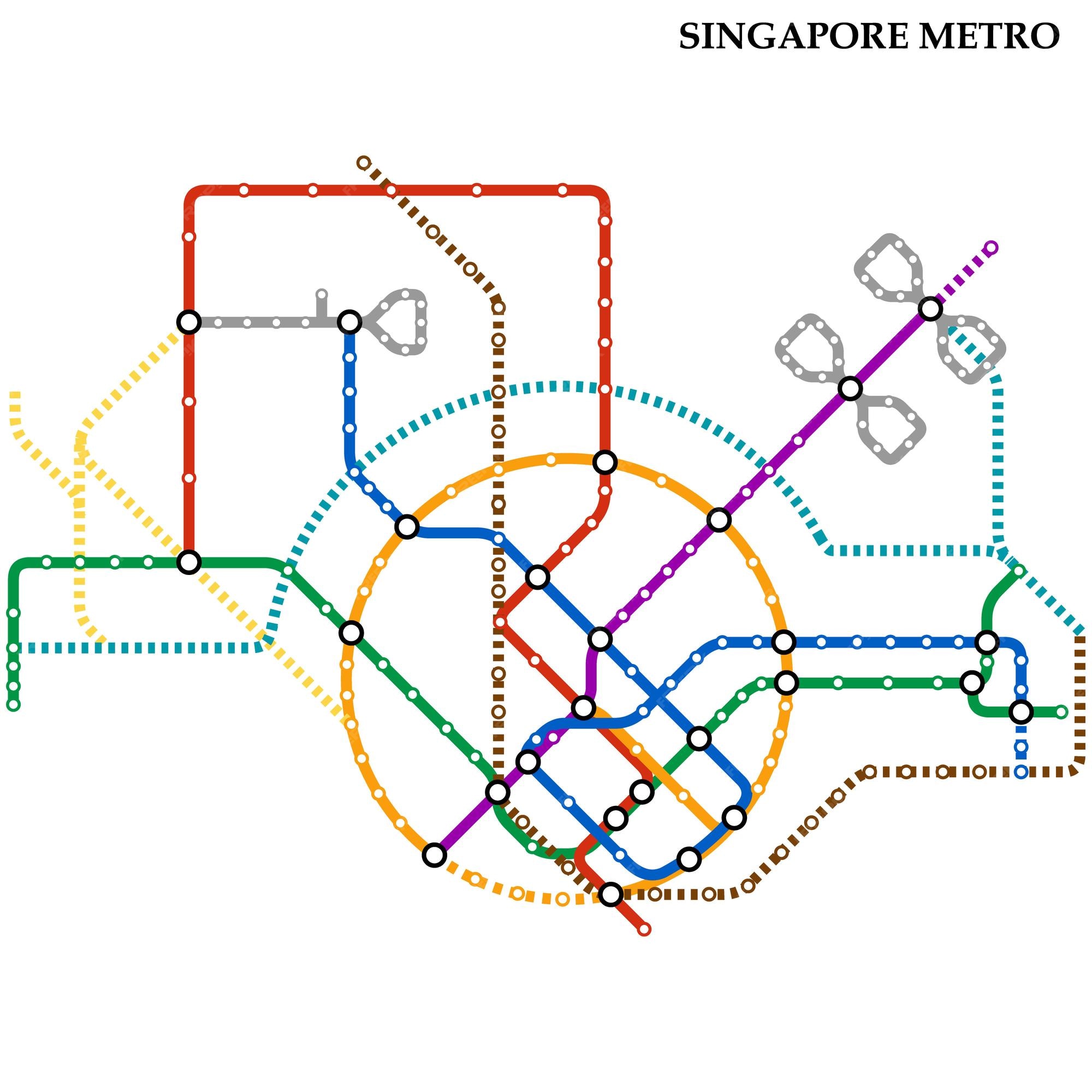 Premium Vector | Map of the singapore metro Premium Vector | Map of the singapore metro