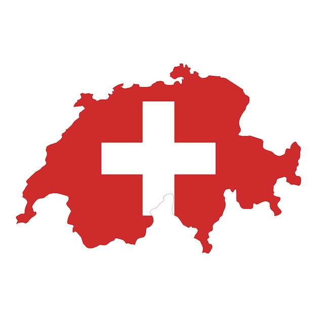 Vettore mappa della svizzera