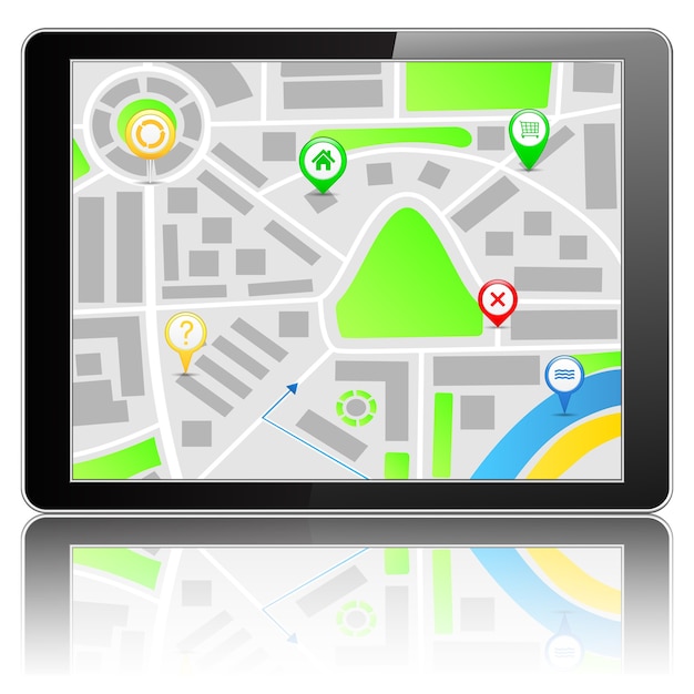 Map on tablet pc