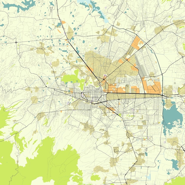 Map of Toluca State of Mexico Mexico