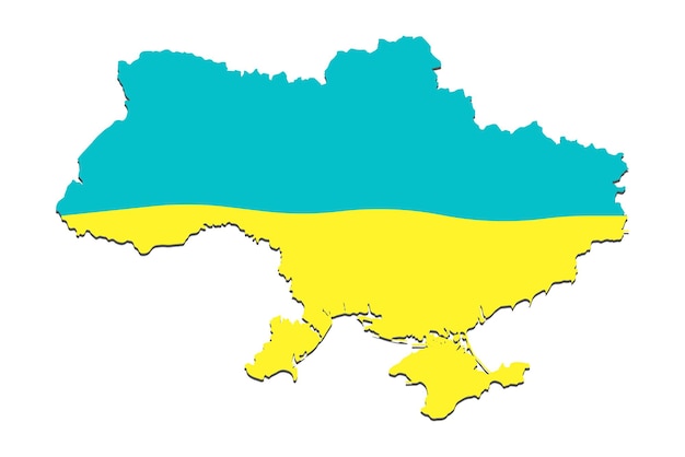 Map of ukraine on a white background