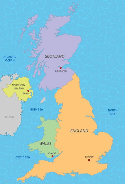 Vector map of  united kingdom