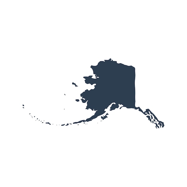 Map of the US state of Alaska