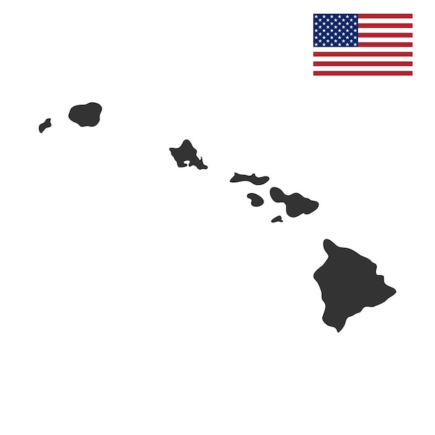 Map of the US state of Hawaii