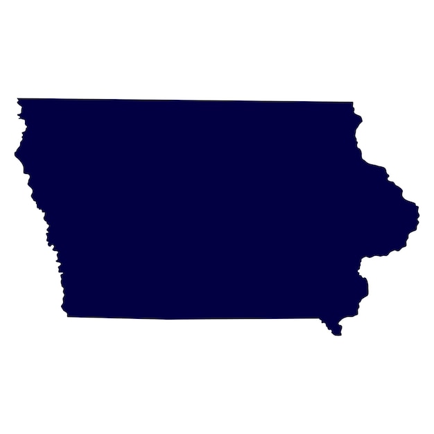 map of the US state of Iowa