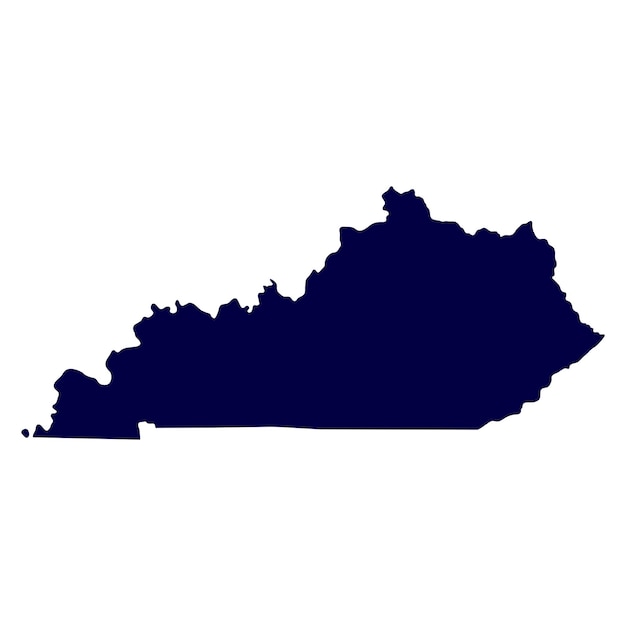 Map of the US state Kentucky