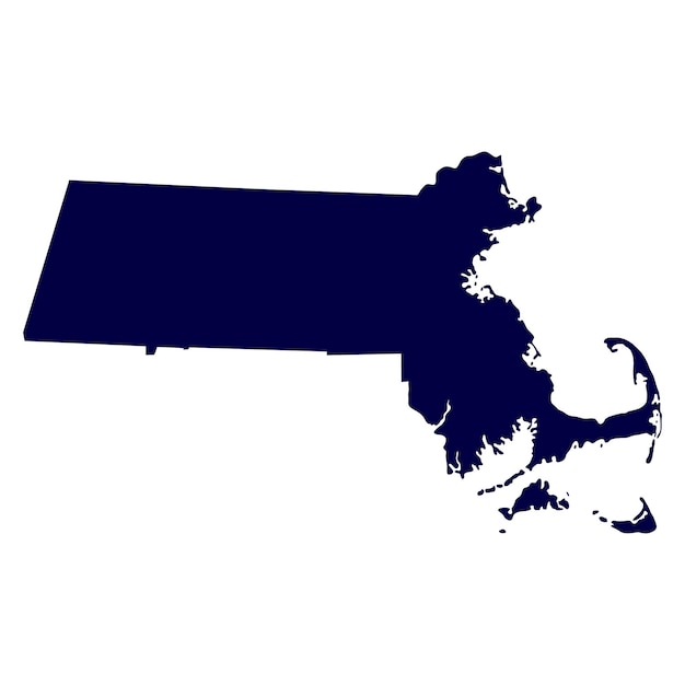 Map of the us state of massachusetts