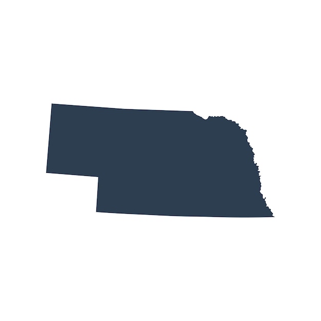 map of the US state of Nebraska