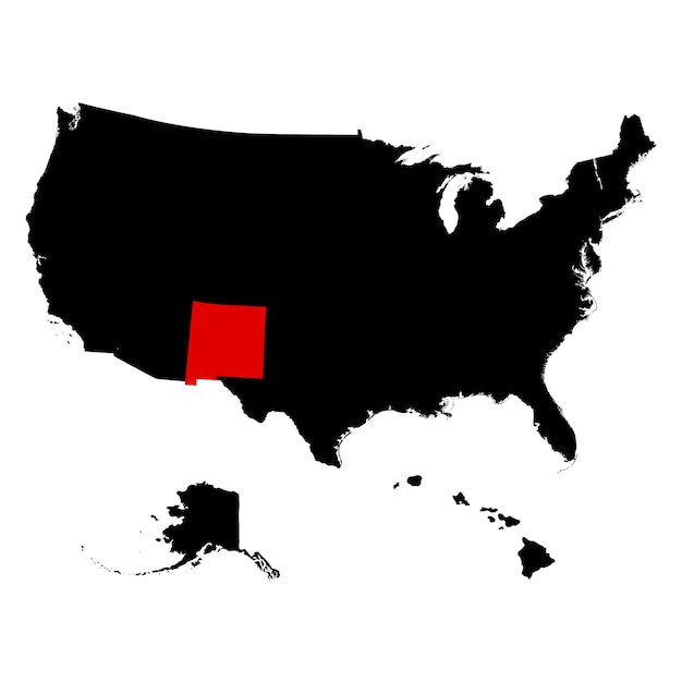 Map of the US state of New Mexico vector