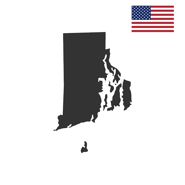 Map of the us state of rhode island