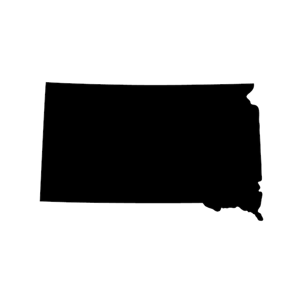 Карта американского штата Южная Дакота