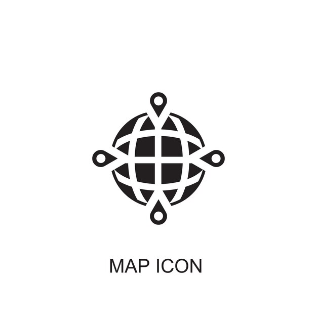 Map vector icon icon