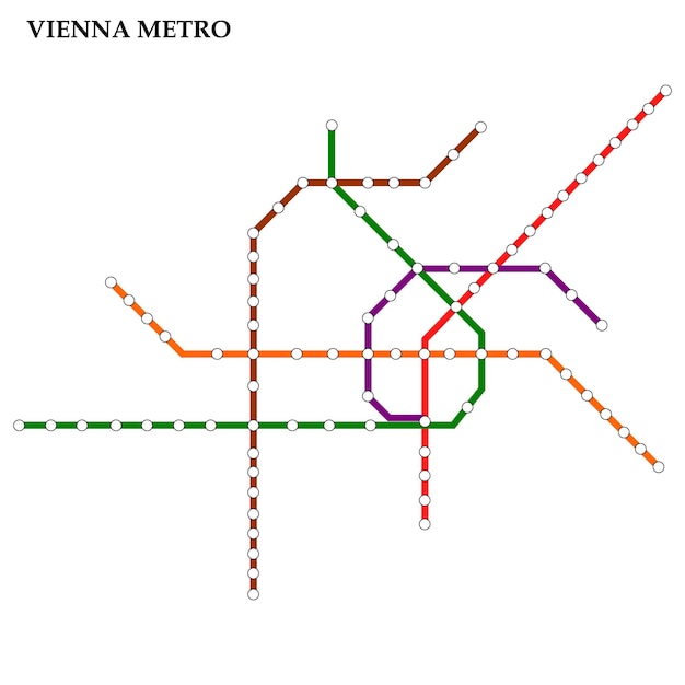 Mappa della metropolitana di vienna