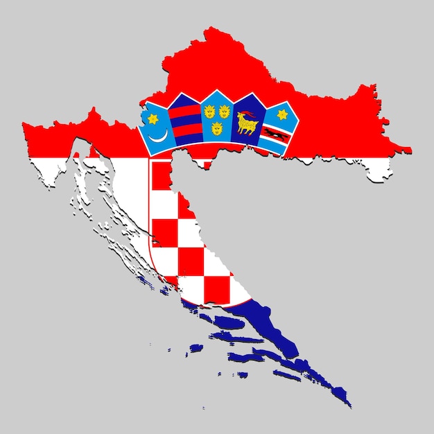 Map with national flag