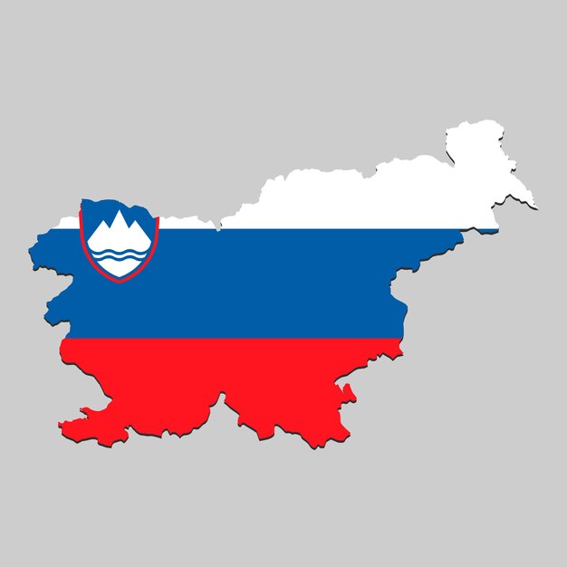 russian flag in map 4622258 Vector Art at Vecteezy