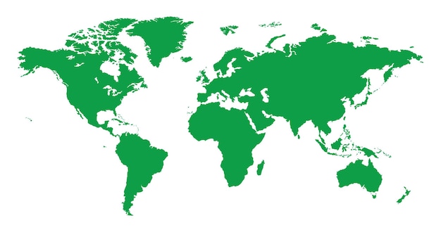 Mappa del mondo carino vettore stile kawaii