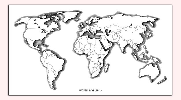 Vector a map of the world from the k - k - k