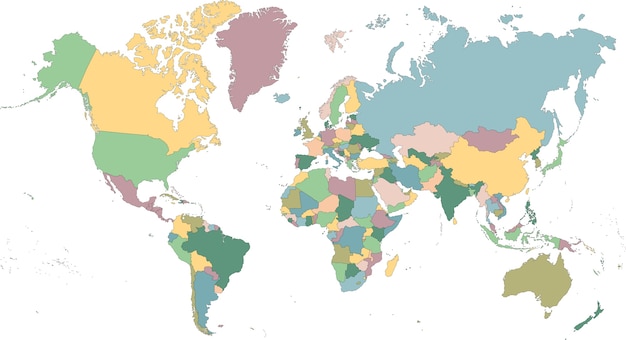 Vector map of the world