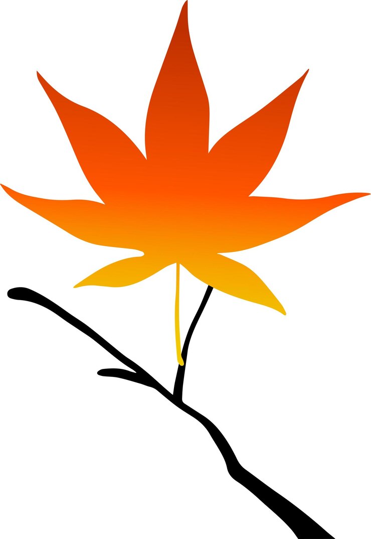 Vector maple branches autumn
