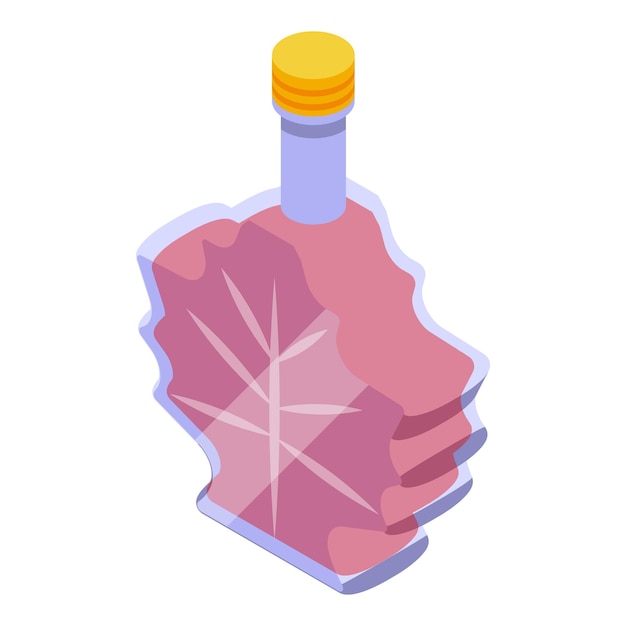 Vector maple essence syrup product icon isometric vector sugary sticky nectar bottle