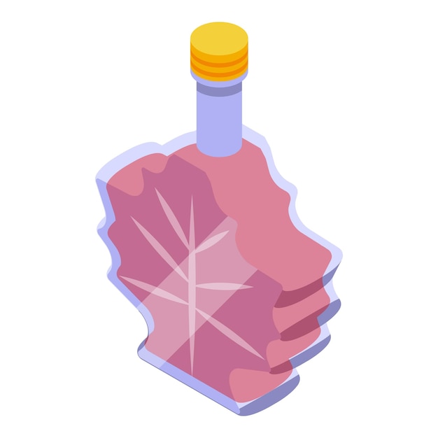 Maple essence syrup product icon isometric vector Sugary sticky nectar bottle