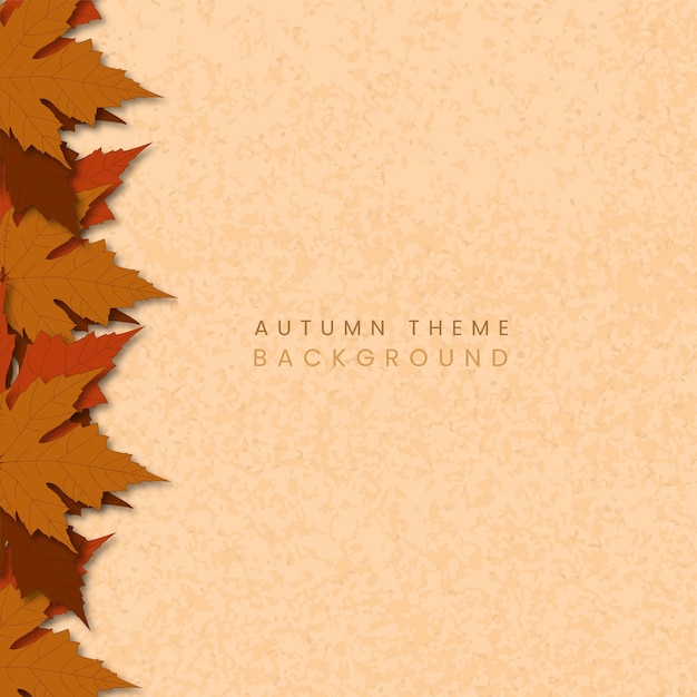 Vector maple leaf autumn background