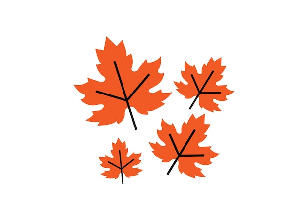 Maple leaf icon logo design template vector illustration