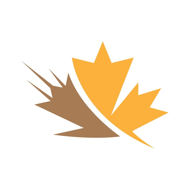 Vector maple leaf icon logo design