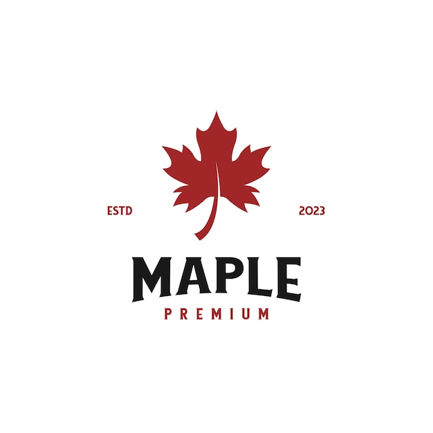 Maple leaf logo design concept vector illustration symbol icon