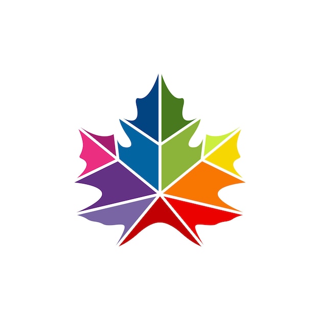 Maple leaf logo icon desig template vector