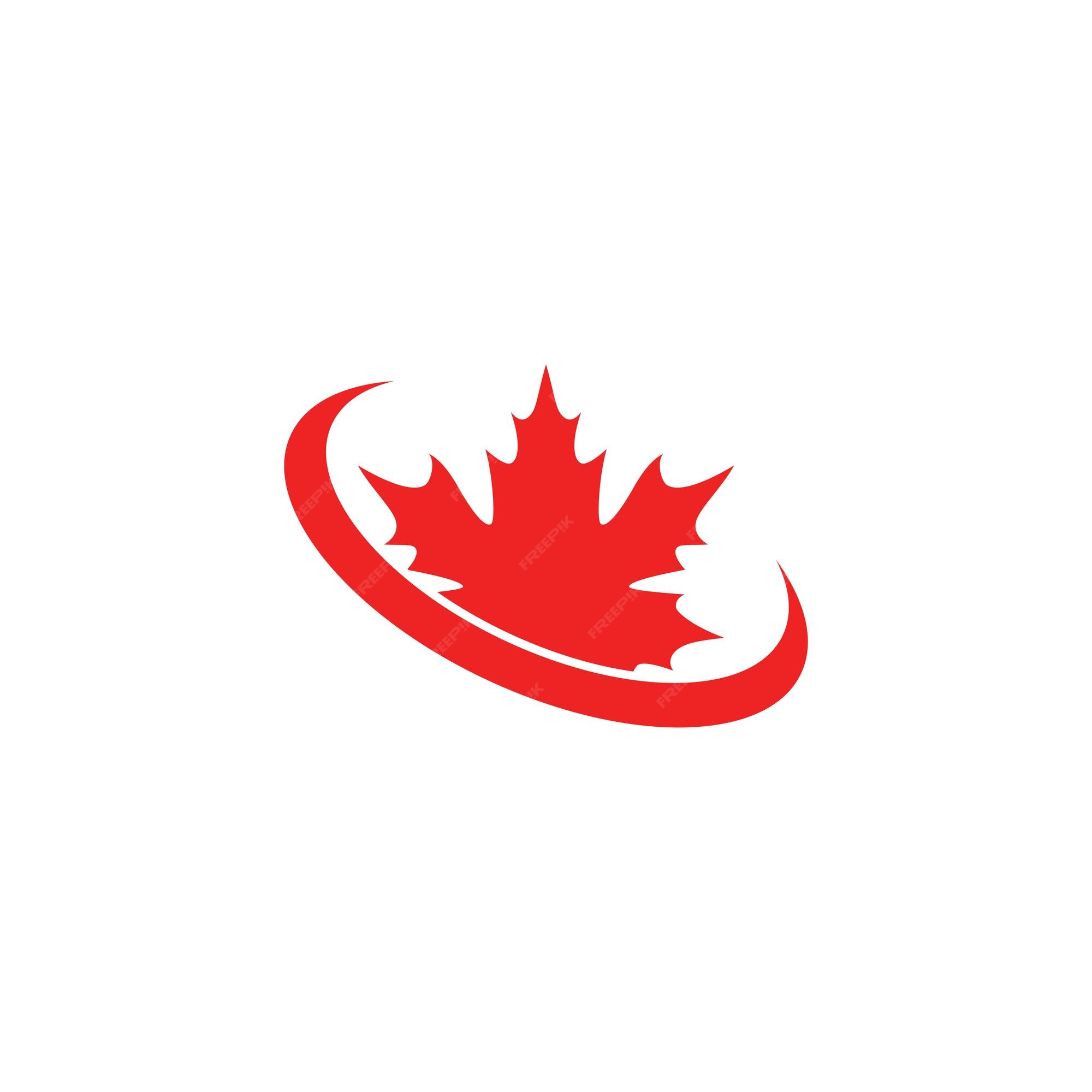 abstract maple leaf simple logo symbol vector icon illustration