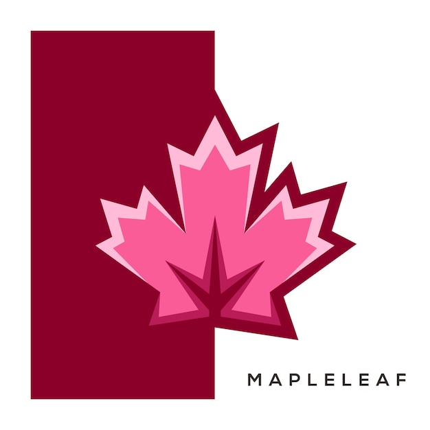 Maple leaf mascot logo design vector