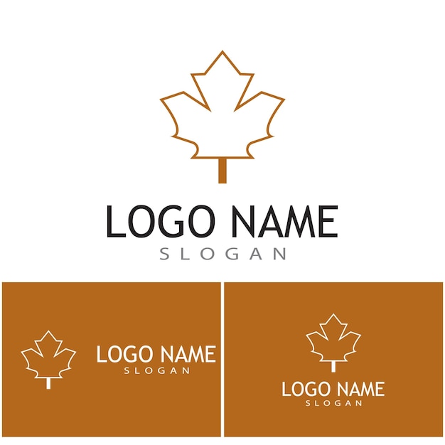 Maple leaf vector illustration design template