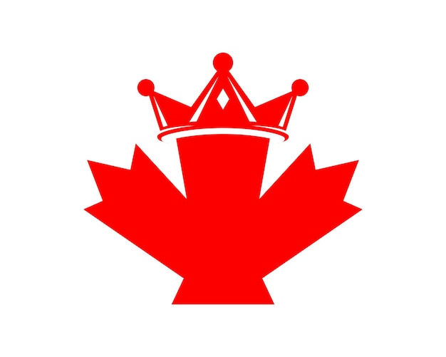 Maple leaf with crown on top