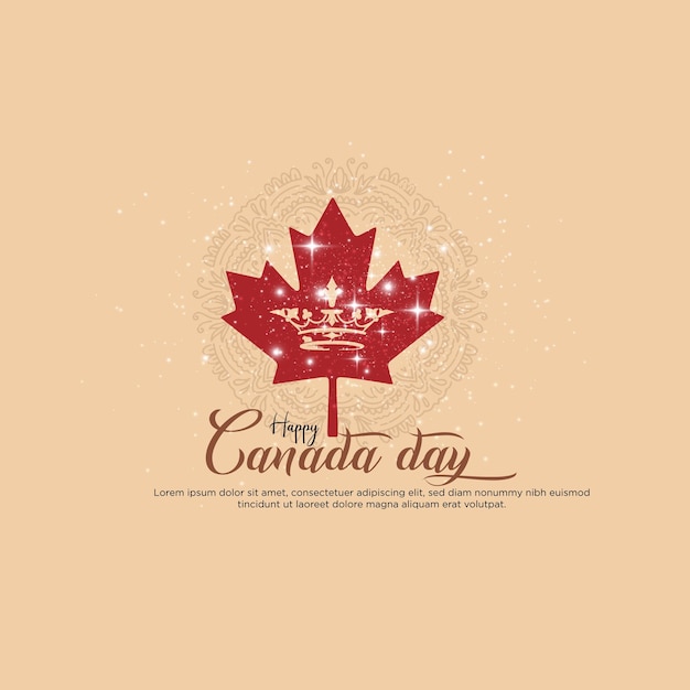 Vector a maple leaf with the words canada on it