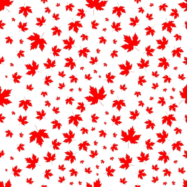 Maple leaves naadloos patroon plat ontwerp sjabloon vector illustratie